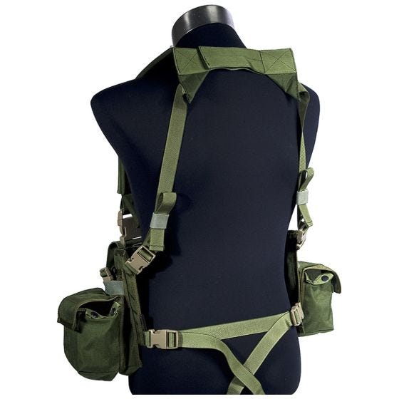 Cinturón táctico con tirantes para munición Flyye LBT 1961A en Olive Drab