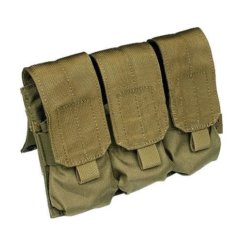 Portacargador triple Flyye M4/M16 con sistema MOLLE en caqui