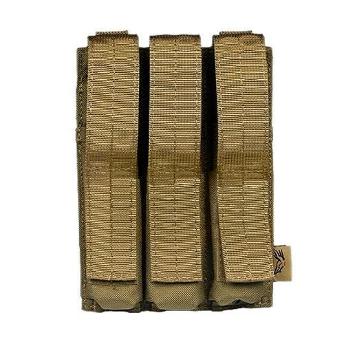 Portacargador triple Flyye MP5 con sistema MOLLE en Coyote Brown