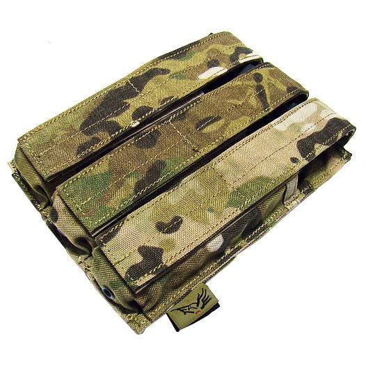 Portacargador triple Flyye MP5 con sistema MOLLE en MultiCam