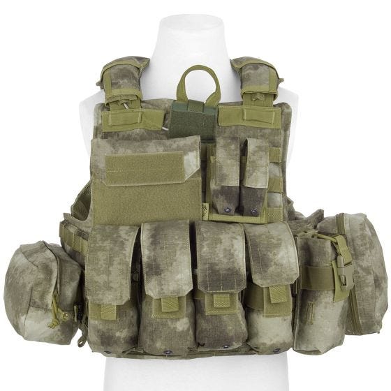 Flyye Chaleco con múltiples bolsillos Force Recon ver. Mar en A-TACS AU