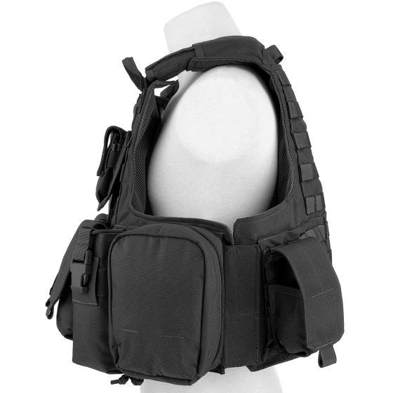 Flyye Chaleco con múltiples bolsillos Force Recon ver. Mar en negro