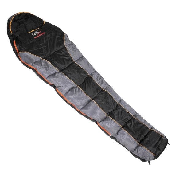 Saco de dormir Fox Outdoor Advance en negro / gris