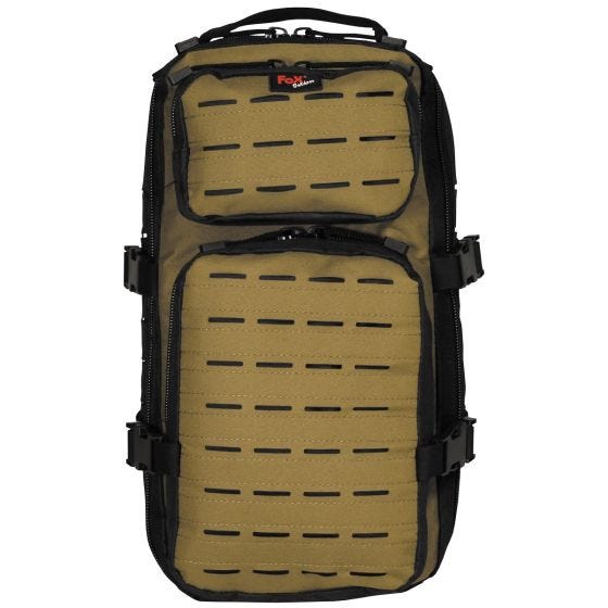Mochila de asalto o viaje Fox Outdoor en negro / Coyote