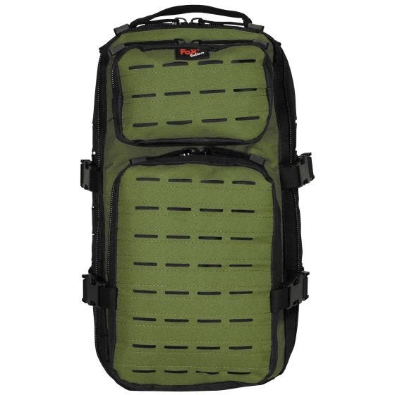 Mochila de asalto o viaje Fox Outdoor en negro / OD Green
