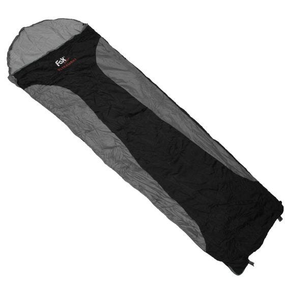 Saco de dormir Fox Outdoor Ultralight en negro / gris