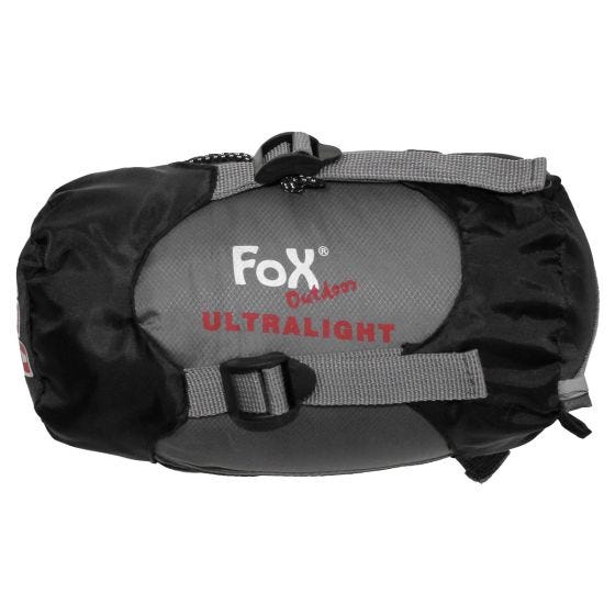 Saco de dormir Fox Outdoor Ultralight en negro / gris