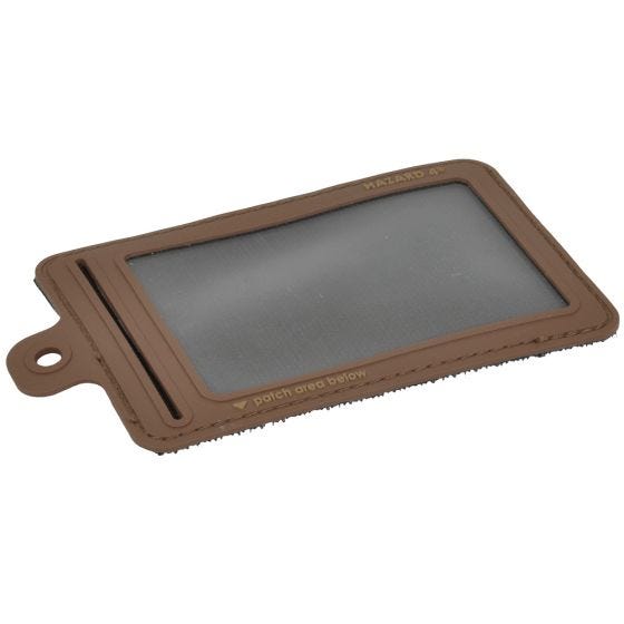 Funda en relieve de tarjeta de identificación cierre de gancho y bucle Hazard 4 de tamaño pequeño en Coyote
