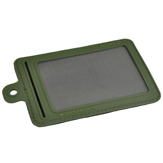 Funda en relieve de tarjeta de identificación cierre de gancho y bucle Hazard 4 de tamaño pequeño en OD Green