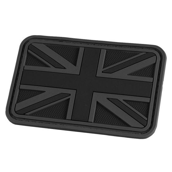 Parche en relieve Hazard 4 con bandera del Reino Unido en negro