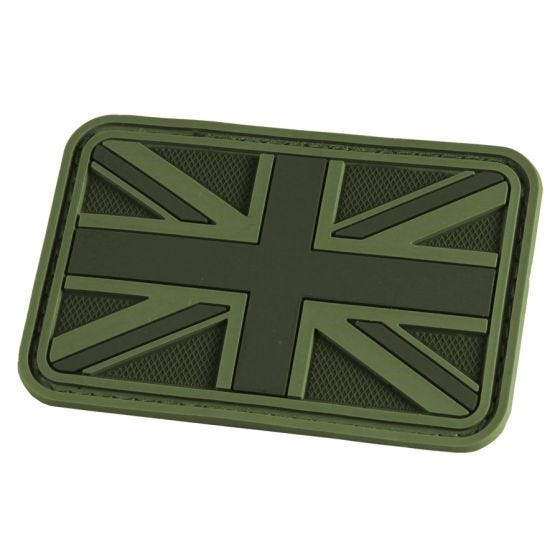 Parche en relieve Hazard 4 con bandera del Reino Unido en OD Green
