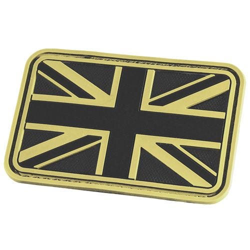 Parche en relieve Hazard 4 con bandera del Reino Unido en Glow in the Dark