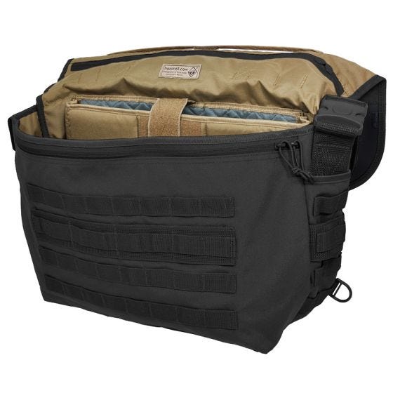 Bolsa bandolera Hazard 4 Defense Courier de tamaño grande en negro