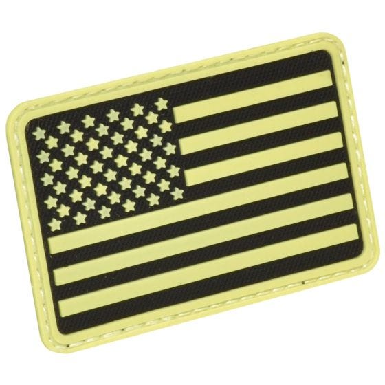 Parche Hazard 4 con bandera de Estados Unidos para el brazo izquierdo en Glow in the Dark