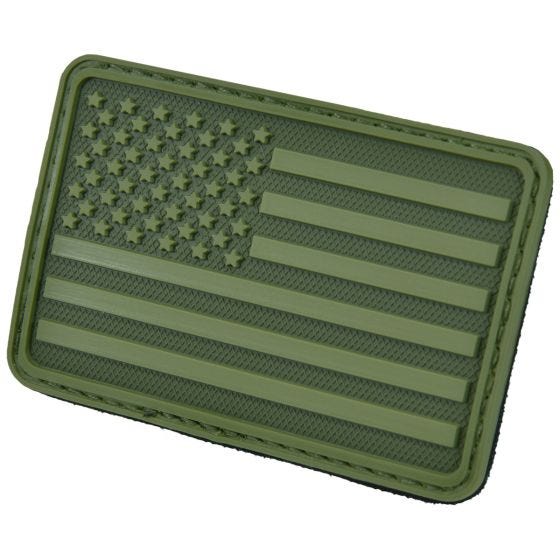 Parche Hazard 4 con bandera de Estados Unidos para el brazo izquierdo en Olive Green