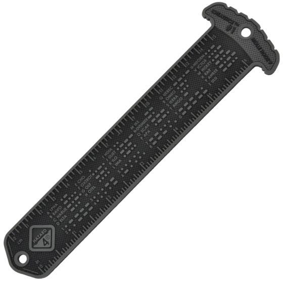 Leyenda para código MORSE con regla compatible con MOLLE Hazard 4 Cheatstick #1 en negro
