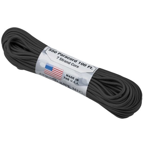 Cuerda de paracaídas para 250 kg Atwood en negro