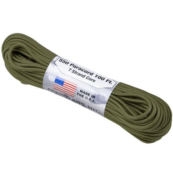 Cuerda de paracaídas para 250 kg Atwood en Olive Green