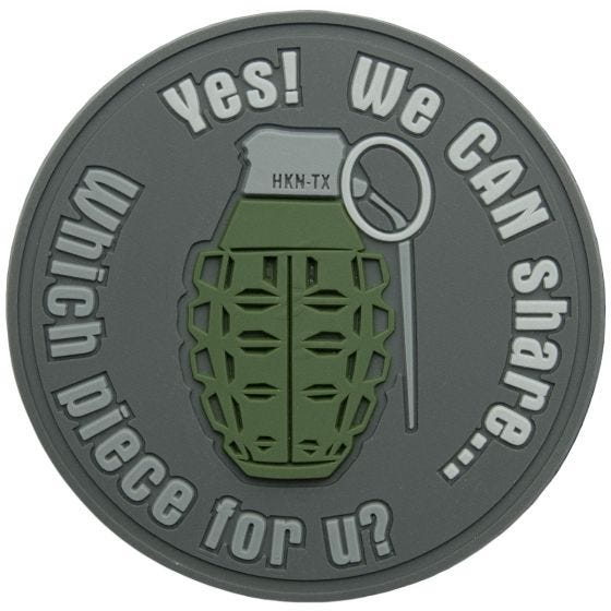 Parche gris Helikon We Can Share Grenade