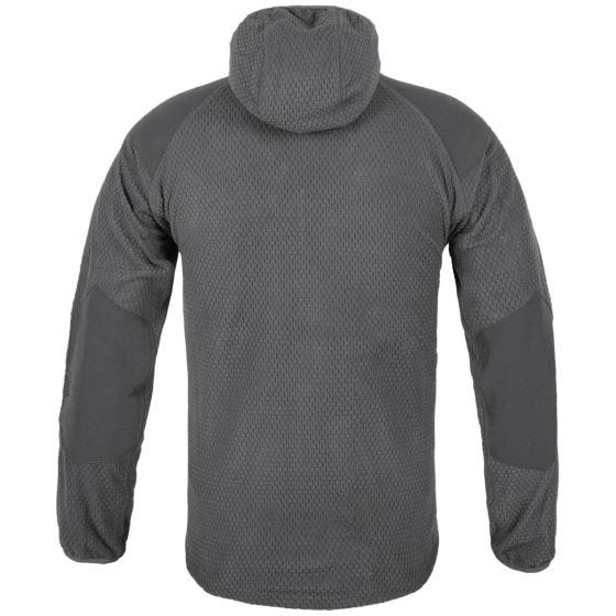 Chaqueta de estilo sudadera con capucha y forro polar de rejilla Helikon Alpha en Shadow Green