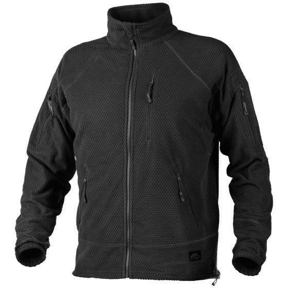 Chaqueta con forro polar de rejilla Helikon Alpha Tactical en negro