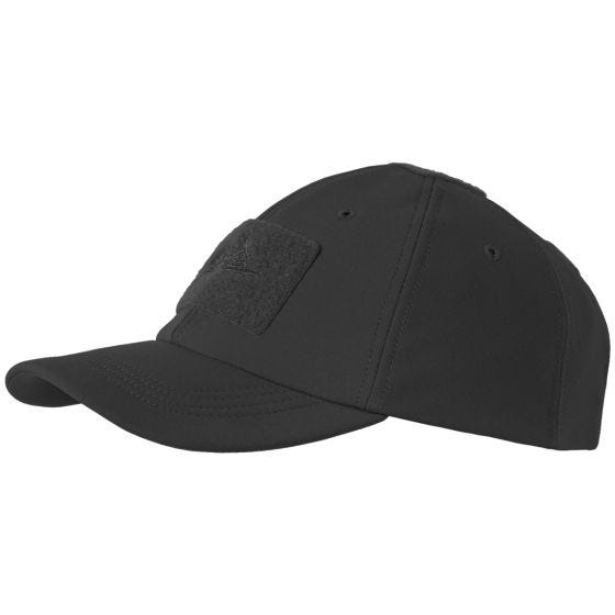Gorra de béisbol Helikon Tactical para invierno de tejido Shark Skin en negro