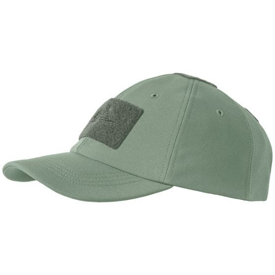 Gorra de béisbol Helikon Tactical para invierno de tejido Shark Skin en Foliage Green
