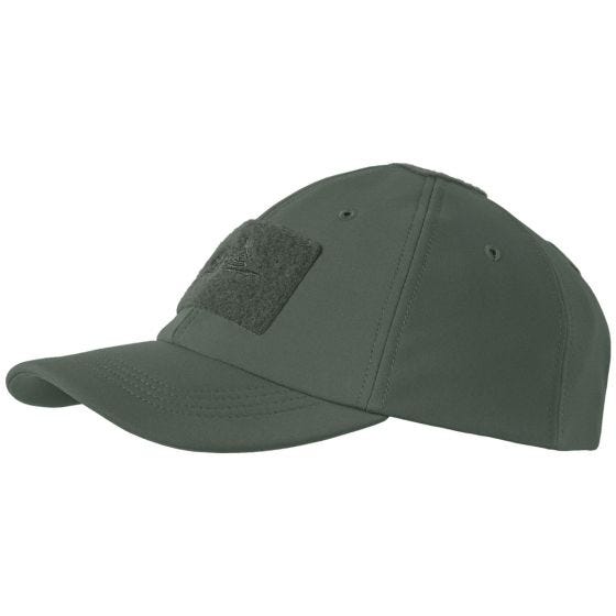 Gorra de béisbol Helikon Tactical para invierno de tejido Shark Skin en Jungle Green