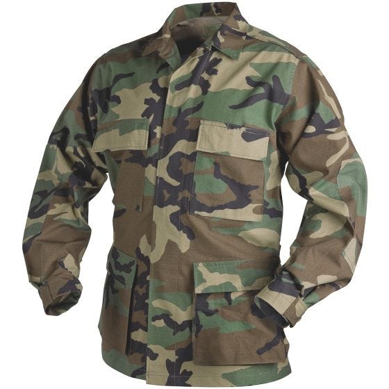 Camisa Helikon Genuine BDU de Ripstop de polialgodón en Woodland