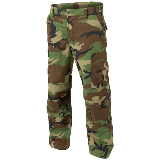 Pantalones Helikon Genuine BDU de Ripstop de polialgodón en Woodland
