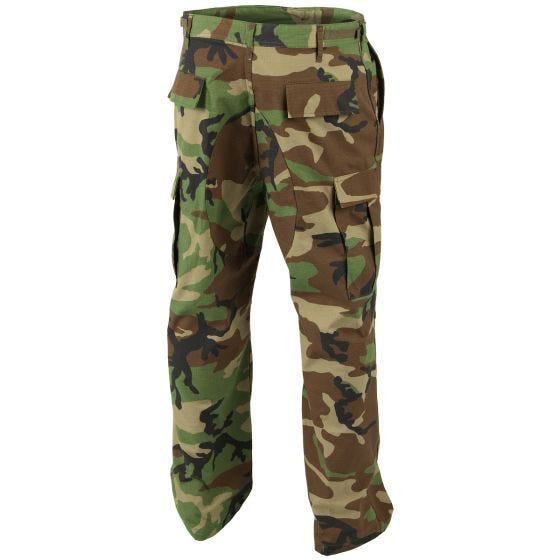 Pantalones Helikon Genuine BDU de Ripstop de polialgodón en Woodland