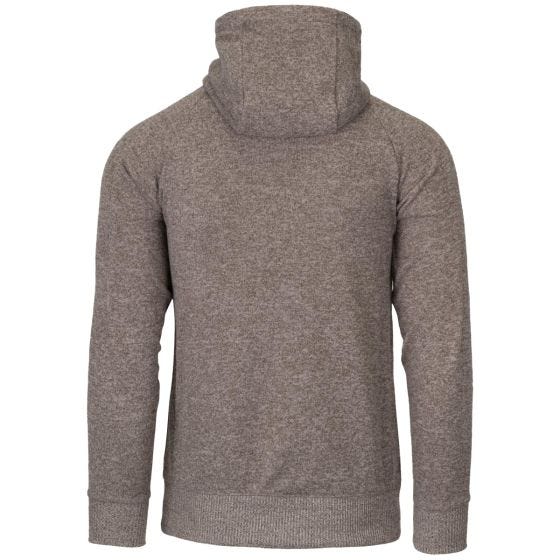 Sudadera con capucha Helikon Covert Tactical con cremallera completa jaspeada en Light Tan
