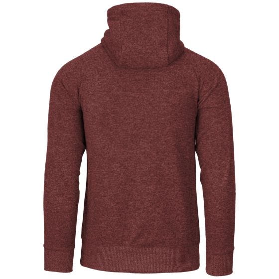 Sudadera con capucha Helikon Covert Tactical con cremallera completa jaspeada en rojo