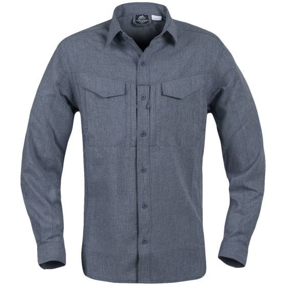 Camisa de manga larga Helikon Defender Mk2 Gentleman jaspeada en negro-gris
