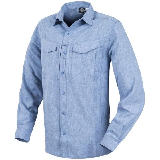 Camisa de manga larga Helikon Defender Mk2 Gentleman Mk2 jaspeada en azul claro