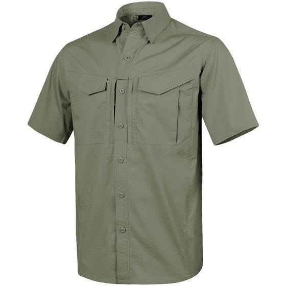 Camisa de manga corta Helikon Defender Mk2 de Ripstop de polialgodón en Olive Green
