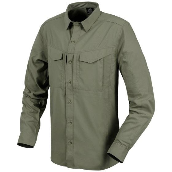 Camisa de manga larga Helikon Defender Mk2 Tropical en verde oliva oscuro
