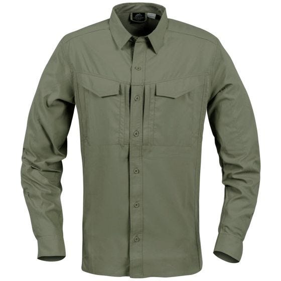 Camisa de manga larga Helikon Defender Mk2 Tropical en verde oliva oscuro
