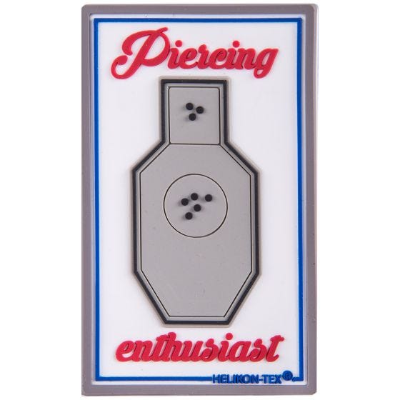 Parche Helikon Piercing Enthusiast en blanco