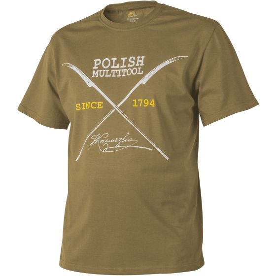 Camiseta Helikon Polish Multitool en Coyote