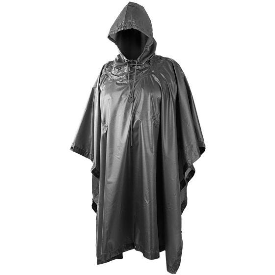 Poncho impermeable Helikon de Ripstop en negro