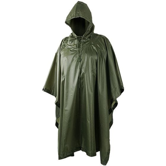 Poncho impermeable Helikon de Ripstop en verde oliva