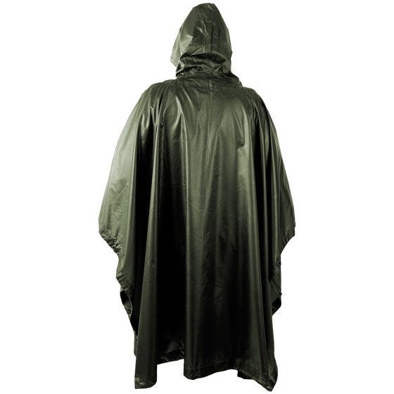 Poncho impermeable Helikon de Ripstop en verde oliva