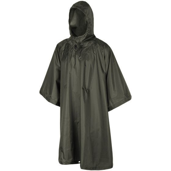 Poncho impermeable Helikon de Ripstop en Taiga Green
