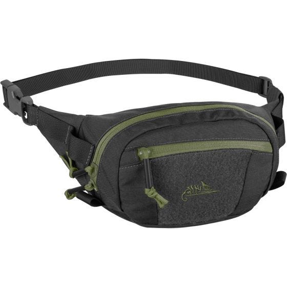 Riñonera Helikon Possum en negro / Olive Green