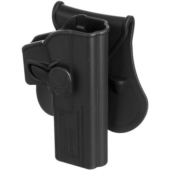 Funda Helikon para pistola Glock 17 con botón de liberación y paleta en negro