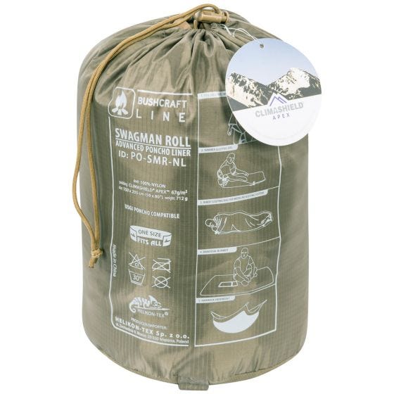 Helikon Swagman Roll Poncho Climashield Apex 67g Adaptive Green