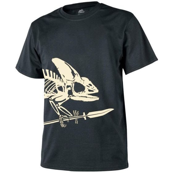 Camiseta con esqueleto completo Helikon en negro
