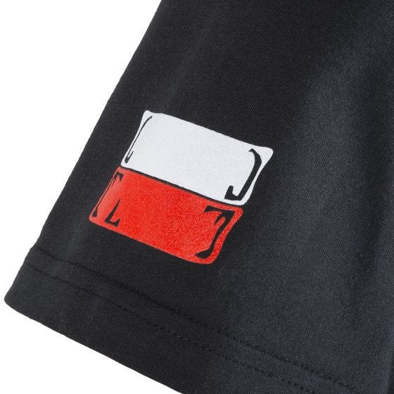 Camiseta Helikon Chameleon in Thorax with PL Flag en negro