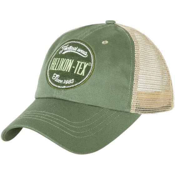 Gorra Helikon Trucker Logo twill en verde